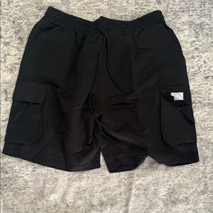 SHEIN Black Cargo Shorts for Men NWOT